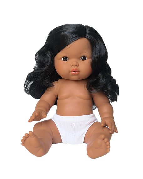 Mini Colettos, Aurora (Hispanic Girl, Black Wavy Hair and Black Eyes)