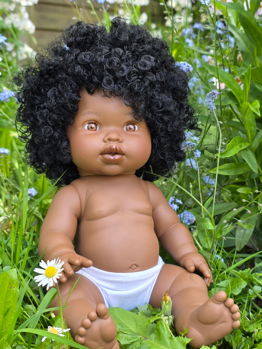 Mini Colettos, Sarah (African Girl with Brown Eyes & Curly Hair)