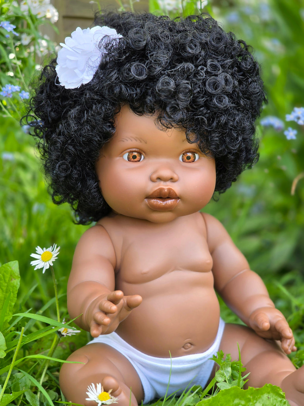 Mini Colettos, Sarah (African Girl with Brown Eyes & Curly Hair)