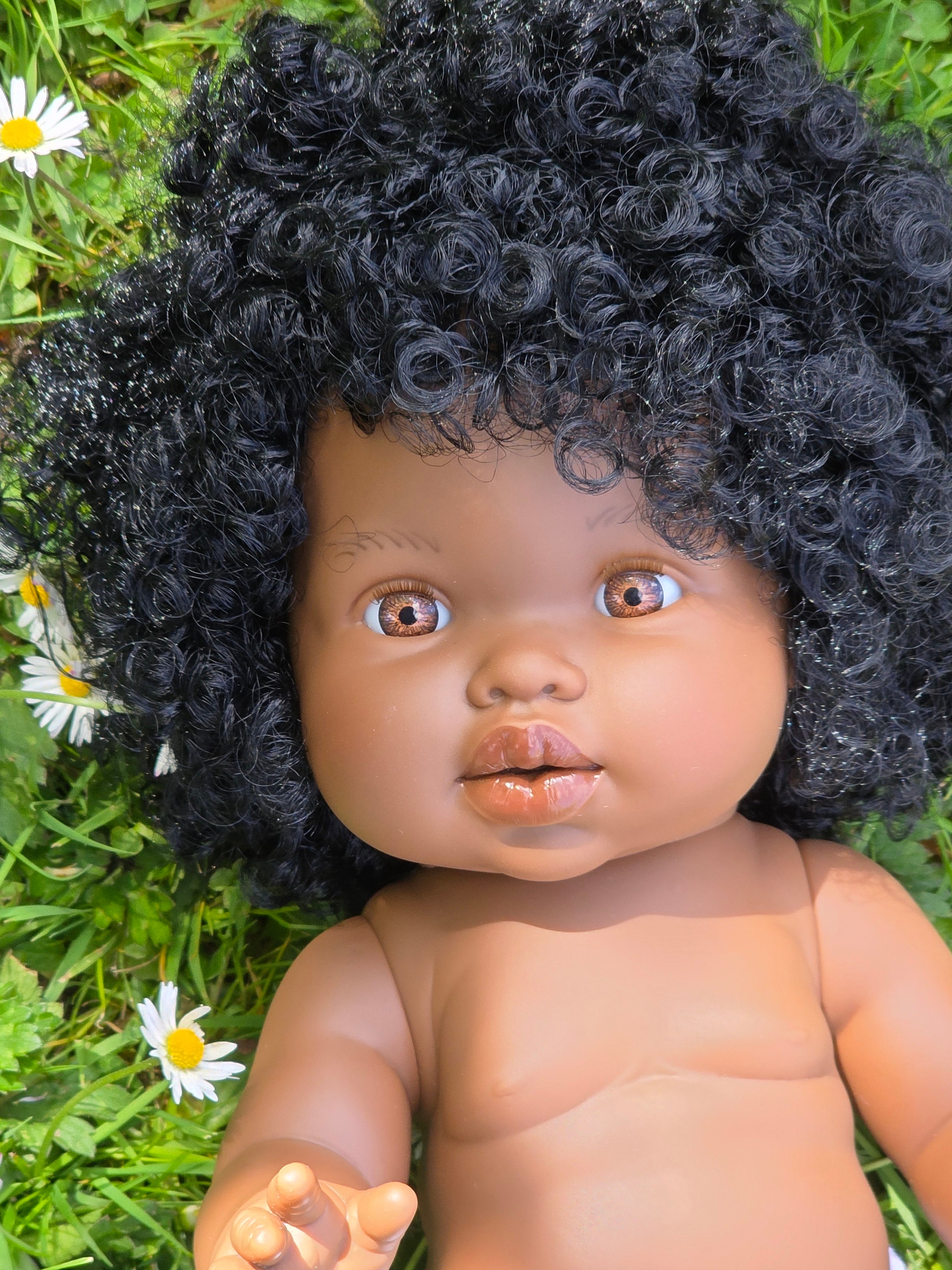 Mini Colettos, Sarah (African Girl with Brown Eyes & Curly Hair)