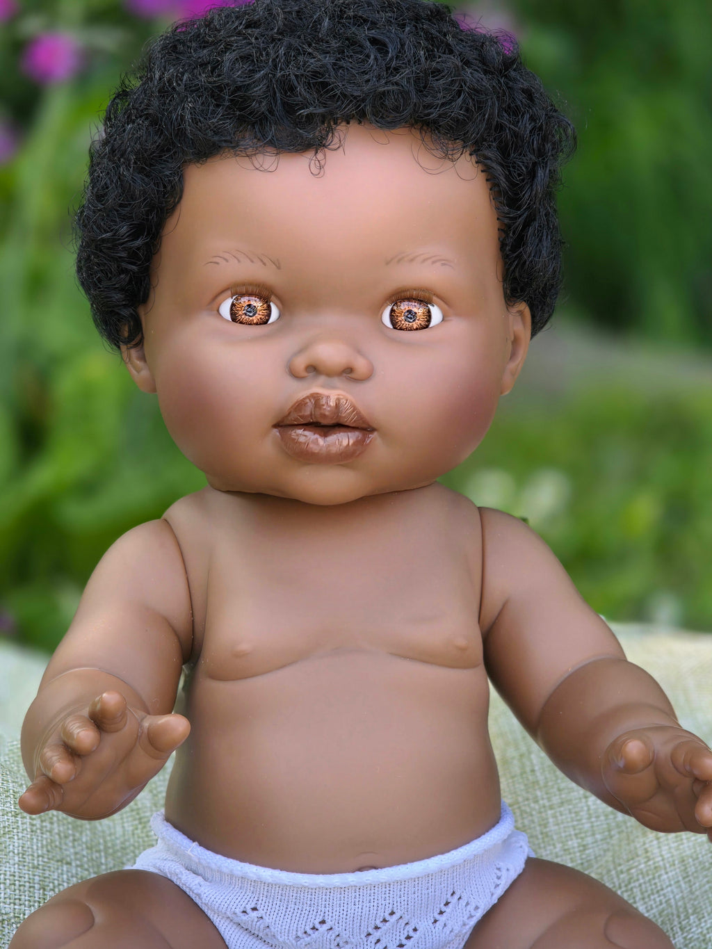 Mini Colettos, Satchel (African Boy Doll with Short Hair)