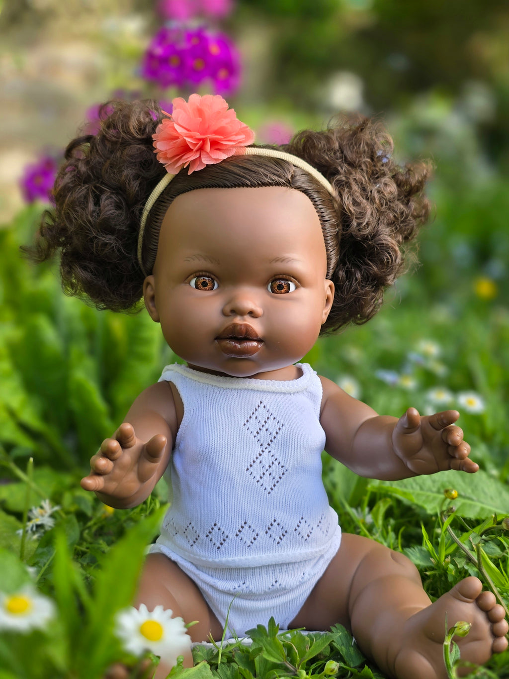 Dolls Vest and Pants Set in White
